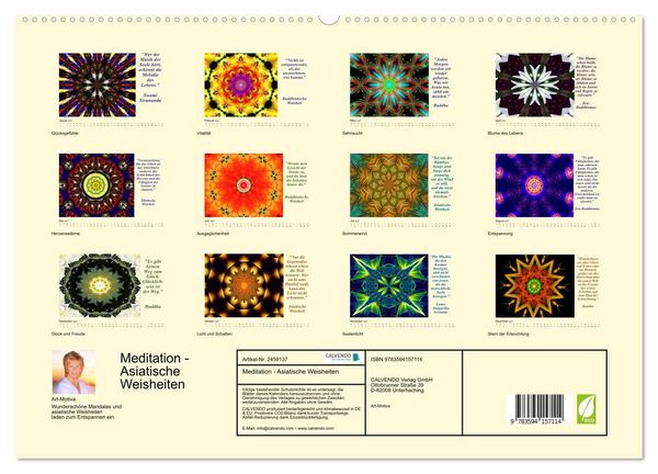 Produktbild: Meditation - Asiatische Weisheiten (hochwertiger Premium Wandkalender 2027 DIN A2 quer), Kunstdruck in Hochglanz