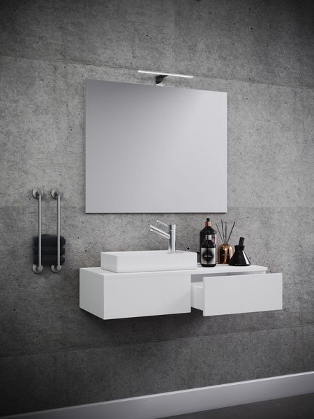Produktbild: 3-tlg G&auml;ste WC Waschplatz Waschtisch Gudas Spiegel