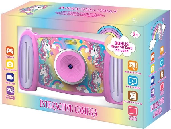 Kamera Einhorn interaktiv pink