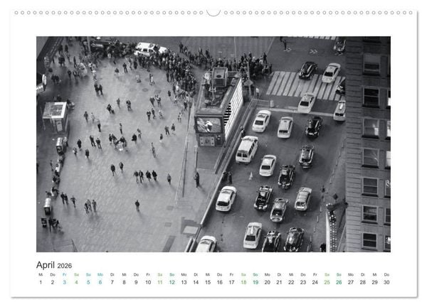 Produktbild: New York in schwarz weiss (hochwertiger Premium Wandkalender 2026 DIN A2 quer), Kunstdruck in Hochglanz