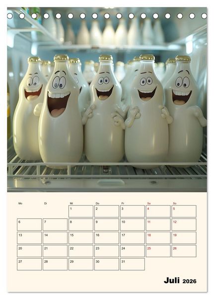 Produktbild: Nachts im K&uuml;hlschrank (Tischkalender 2026 DIN A5 hoch), CALVENDO Monatskalender