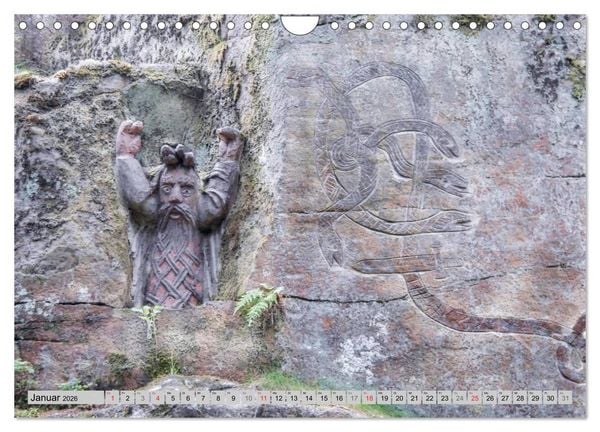 Produktbild: Die Trolle von Gamleby - Schweden - Skulpturen von Jan Pol (Wandkalender 2026 DIN A4 quer), CALVENDO Monatskalender