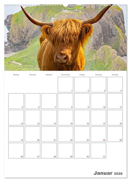 Produktbild: Schottland - Reiseplaner (Wandkalender 2026 DIN A2 hoch), CALVENDO Monatskalender