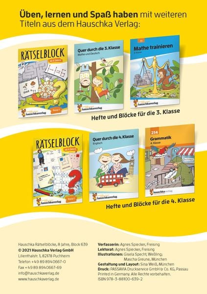 Produktbild: Rätselblock ab 8 Jahre - Band 2