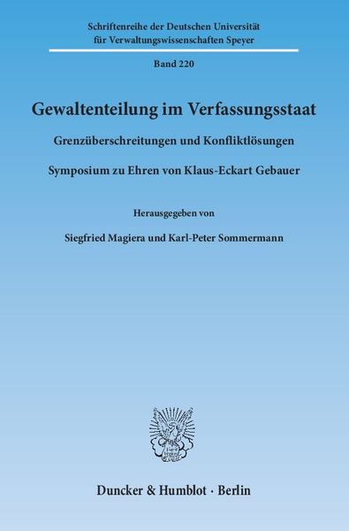 Produktbild: Gewaltenteilung im Verfassungsstaat.