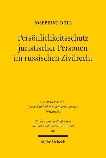 Produktbild: Pers&ouml;nlichkeitsschutz juristischer Personen im russischen Zivilrecht