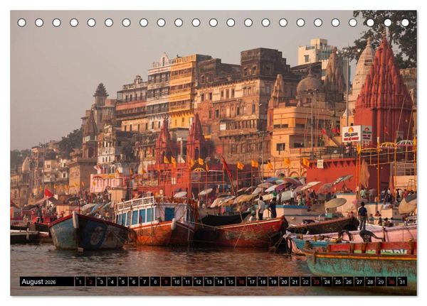 Produktbild: Indien - Varanasi (Tischkalender 2026 DIN A5 quer), CALVENDO Monatskalender