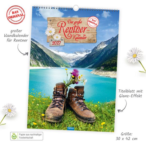 Produktbild: TR&Ouml;TSCH - Gro&szlig;bildkalender Der gro&szlig;e Rentnerkalender 2027