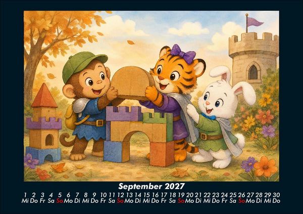 Produktbild: Das Jahr der Kost&uuml;me mit Milo, Tina & Bouncy 2027 Fotokalender DIN A5