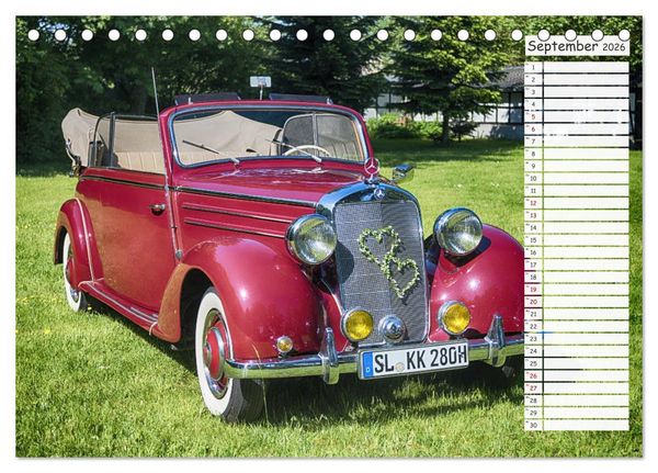 Produktbild: Mercedes Benz 170 Cabriolet (Tischkalender 2026 DIN A5 quer), CALVENDO Monatskalender