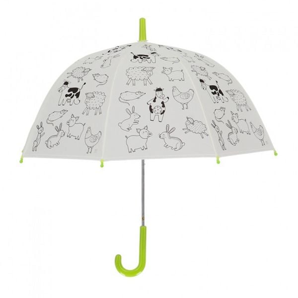 Produktbild: Regenschirm D70cm Bauernhof zum auslmalen + 9 Mals