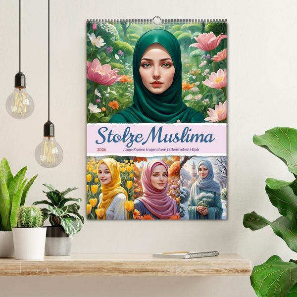 Produktbild: Stolze Muslima (Wandkalender 2026 DIN A2 hoch), CALVENDO Monatskalender
