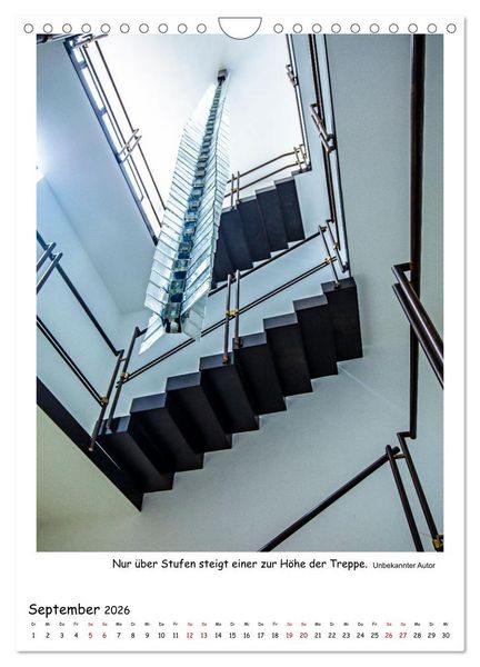 Produktbild: Treppen und Stufen (Wandkalender 2026 DIN A4 hoch), CALVENDO Monatskalender