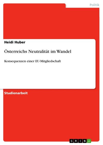 Produktbild: &Ouml;sterreichs Neutralit&auml;t im Wandel