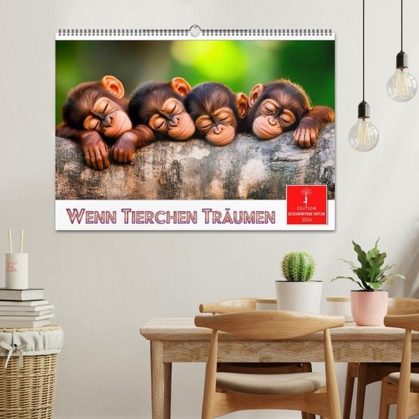 Produktbild: Wenn Tierchen tr&auml;umen (Wandkalender 2026 DIN A2 quer), CALVENDO Monatskalender