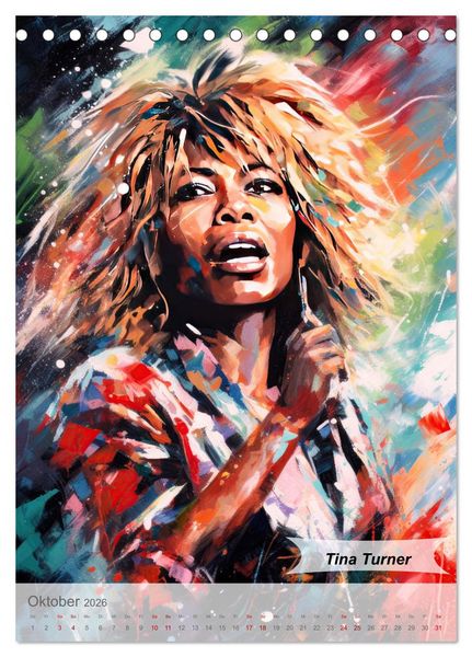 Produktbild: POP Legenden in Pop-Art (Tischkalender 2026 DIN A5 hoch), CALVENDO Monatskalender