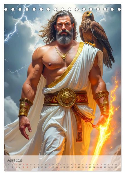Produktbild: Griechische Mythologie - G&ouml;tter, Helden und Monster (Tischkalender 2026 DIN A5 hoch), CALVENDO Monatskalender