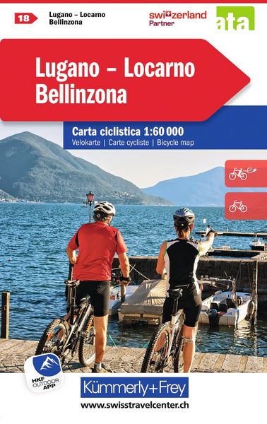 Produktbild: K&uuml;mmerly+Frey Velokarte 18 Lugano, Locarno, Bellinzona 1:60.000