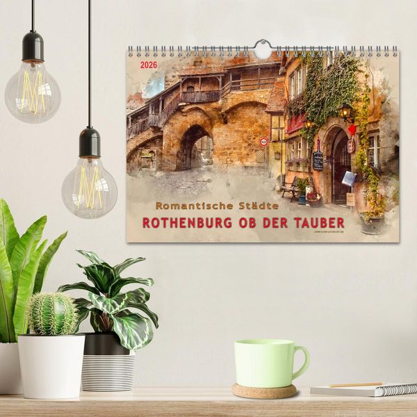 Produktbild: Romantische St&auml;dte - Rothenburg ob der Tauber (Wandkalender 2026 DIN A4 quer), CALVENDO Monatskalender