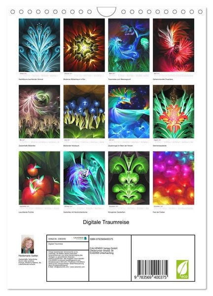 Produktbild: Digitale Traumreise (Wandkalender 2027 DIN A4 hoch), CALVENDO Monatskalender