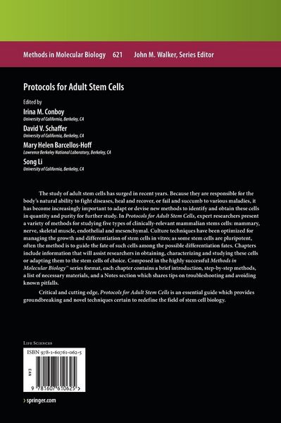 Produktbild: Protocols for Adult Stem Cells