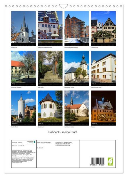 Produktbild: P&ouml;&szlig;neck - meine Stadt (Wandkalender 2026 DIN A3 hoch), CALVENDO Monatskalender