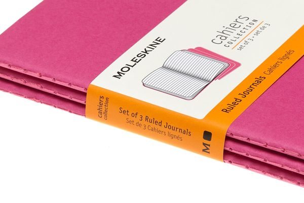 Produktbild: Moleskine Cahier Pocket/A6, 3er Set, Liniert, Kinetisches Pink