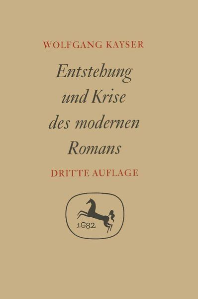Produktbild: Entstehung und Krise des modernen Romans