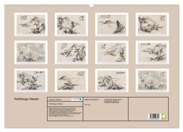 Produktbild: Yoshitsugu Haizan (Wandkalender 2026 DIN A2 quer), CALVENDO Monatskalender