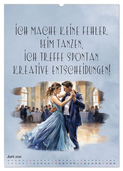 Produktbild: Tanzspr&uuml;che (hochwertiger Premium Wandkalender 2026 DIN A2 hoch), Kunstdruck in Hochglanz