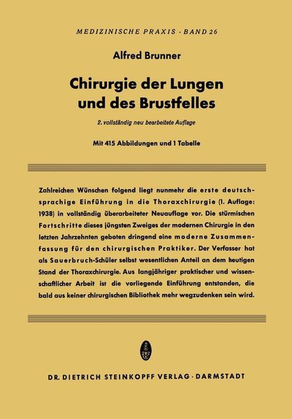 Produktbild: Chirurgie der Lungen und des Brustfelles