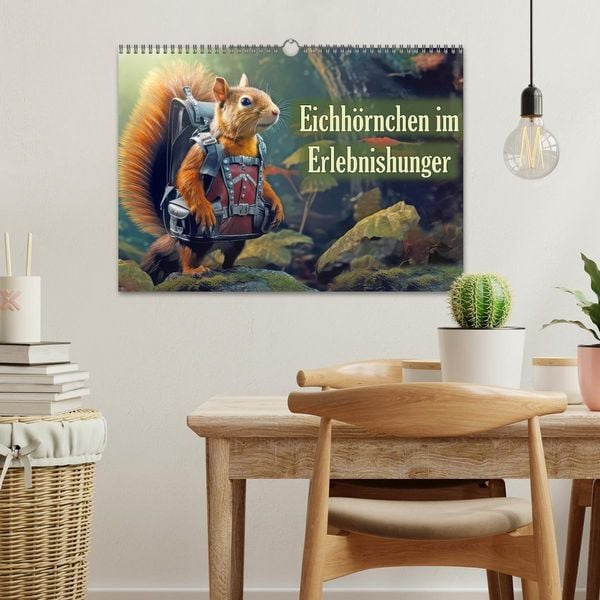 Produktbild: Eichh&ouml;rnchen im Erlebnishunger (Wandkalender 2026 DIN A3 quer), CALVENDO Monatskalender