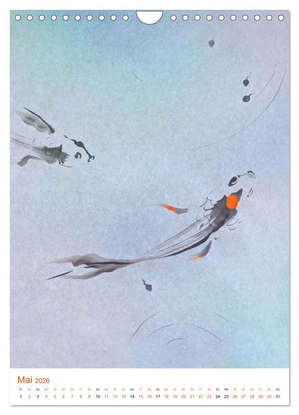 Produktbild: Jahreszeiten in Stil japanischer Malerei - Kunst (Wandkalender 2026 DIN A4 hoch), CALVENDO Monatskalender
