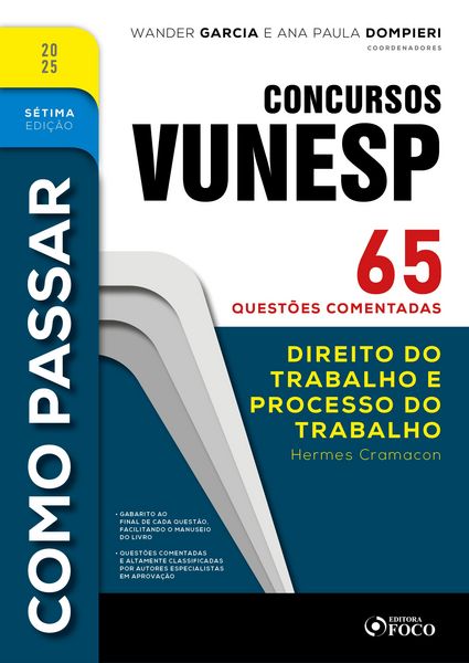 Produktbild: Como Passar em Concursos Vunesp - 7&ordf; Ed -2025