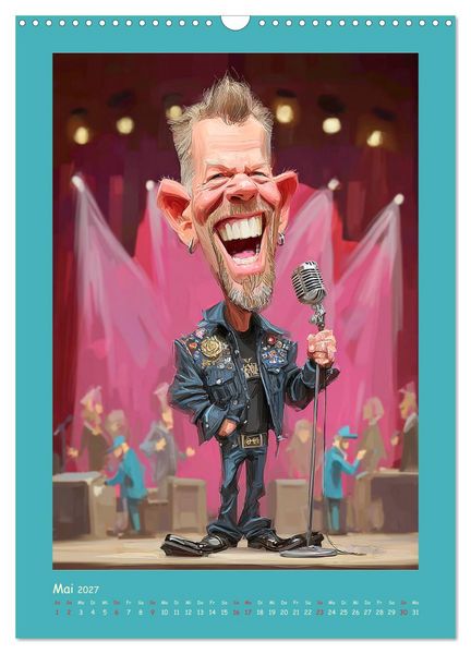 Produktbild: Rock-Rhythmus. Karikaturen zwischen Kunst und Kult (Wandkalender 2027 DIN A3 hoch), CALVENDO Monatskalender