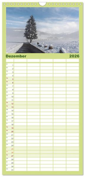 Produktbild: Familienplaner 2026 - Zauberhaftes S&uuml;dtirol mit 5 Spalten (Wandkalender, 21 x 45 cm) CALVENDO
