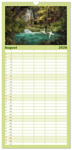 Produktbild: Familienplaner 2026 - Waldgeheimnisse mit 5 Spalten (Wandkalender, 21 x 45 cm) CALVENDO