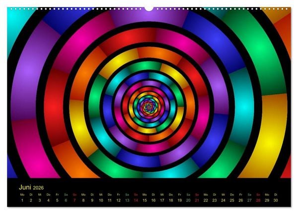 Produktbild: Neonfarben (Wandkalender 2026 DIN A2 quer), CALVENDO Monatskalender