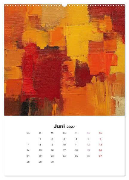 Produktbild: Abstrakte KI-Kunstwerke - Farbenfrohe Kunstmomente f&uuml;r das ganze Jahr (Wandkalender 2027 DIN A2 hoch), CALVENDO Monatskalender