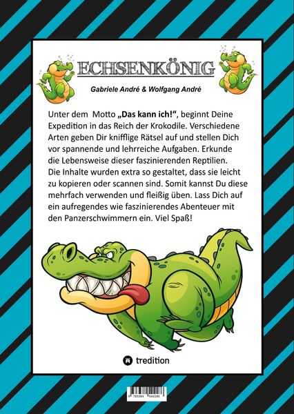 Produktbild: CRAFTBOOK - STARKE AUSMALMOTIVE - ALLIGATOR - KAIMAN - KROKODIL -KNIFFLIGE R&Auml;TSEL UND AUFGABEN - WISSENSWERTES - TUTORIAL - NACHZEICHNEN