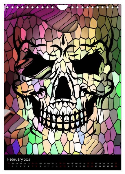 Produktbild: Skulls by Nico Bielow (Wall Calendar 2026 DIN A4 portrait), CALVENDO 12 Month Wall Calendar