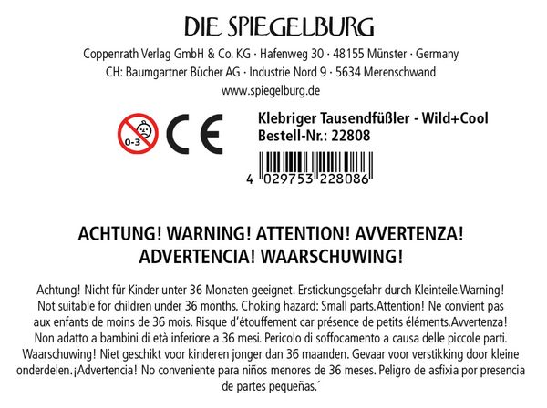 Produktbild: Klebriger Tausendf&uuml;&szlig;ler - Wild+Cool