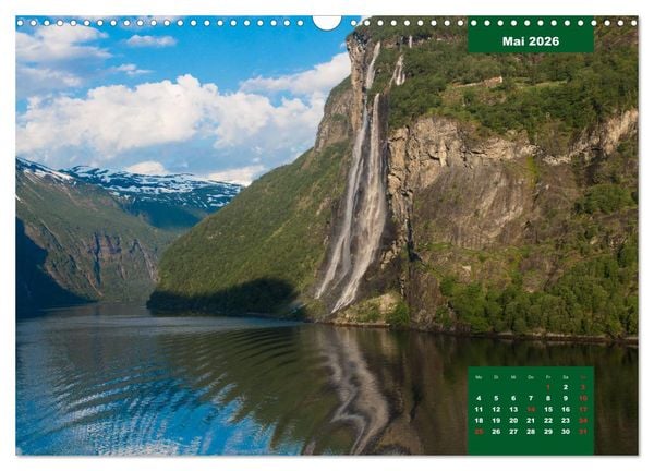 Produktbild: Geiranger - grandiose Fjordlandschaft (Wandkalender 2026 DIN A3 quer), CALVENDO Monatskalender