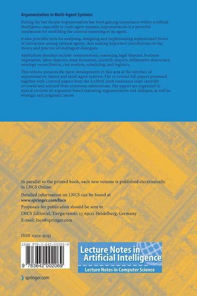 Produktbild: Argumentation in Multi-Agent Systems