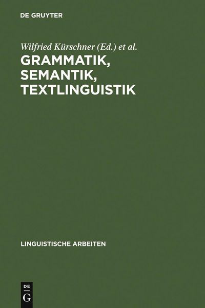 Produktbild: Grammatik, Semantik, Textlinguistik