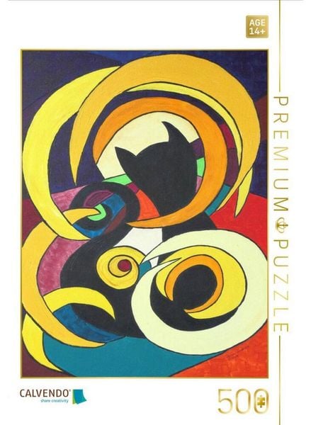 CALVENDO Puzzle Luna-Kätz, Petra Kolossa, Acryl auf Leinwand, 70x50, 2014 | 500 Teile Lege-Größe 48 × 36 cm Foto-Puzzle für Erwachsene