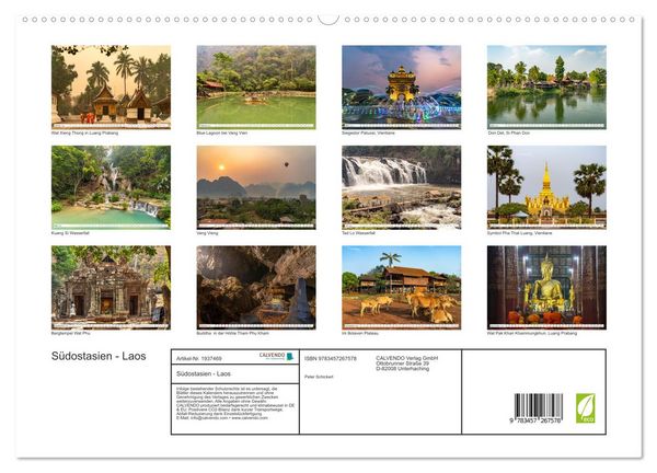 Produktbild: S&uuml;dostasien - Laos (hochwertiger Premium Wandkalender 2026 DIN A2 quer), Kunstdruck in Hochglanz