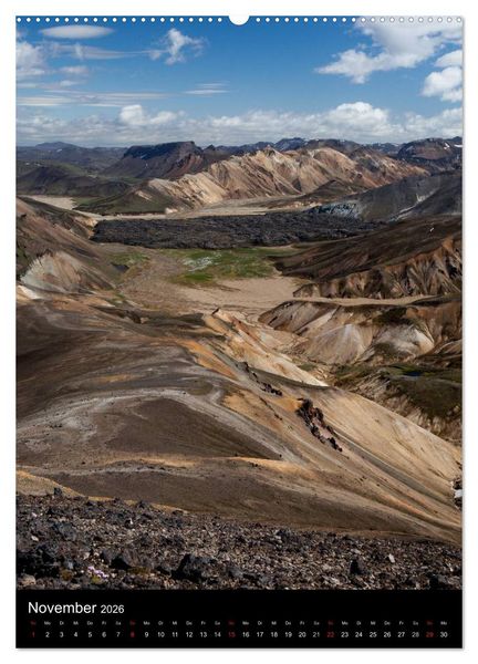 Produktbild: Island - Der Laugavegur-Kalender 2026 (hochwertiger Premium Wandkalender 2026 DIN A2 hoch), Kunstdruck in Hochglanz