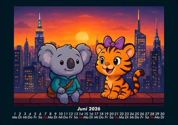 Produktbild: Kiki & Tina - Ein Jahr in New York 2026 Fotokalender DIN A5