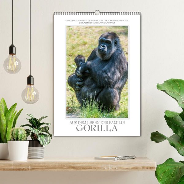 Produktbild: Emotionale Momente: Aus dem Leben der Familie Gorilla. (Wandkalender 2026 DIN A2 hoch), CALVENDO Monatskalender